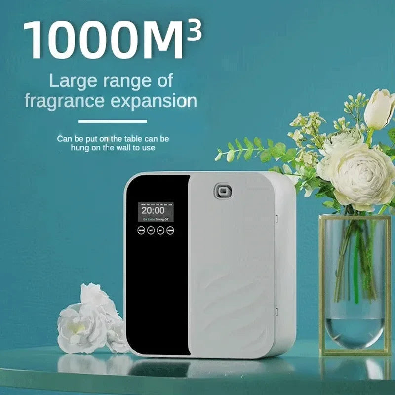 1000m³ Scent Diffuser Machine Wall Mounted Fragrance Diffuser Bluetooth Essential Oils Diffuser Electric Smell for Home Hotel