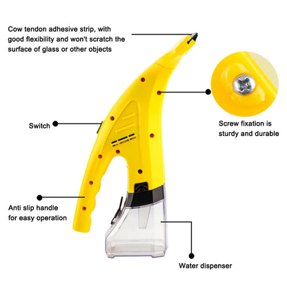 Cordless Rechargeable Automatic Window Vacuum Squeegee Portable Glass Cleaning Machine For Showers, Mirrors, Glass, & Countertop