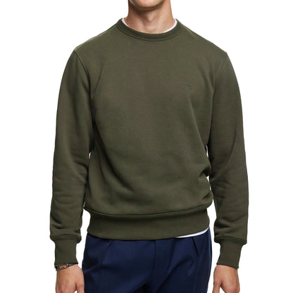 CHCH Autumn Men's Hoodies Casual Pullover Solid Color Round Neck Men's Fashion Long Sweatshirt Tops Basic hoodies